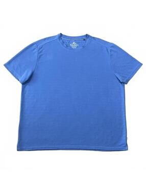 Tommy Bahama Mens Blue Striped Short Sleeve T Shirt Size 2XL
